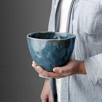 European and American creative ceramic salad bowl European fruit bowl household ramen bowl soup bowl retro hammered dessert bowl