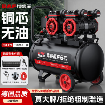 Air Compressor Silent Oil-Free Air Pump Small 220V Portable Woodworking Air Compressor High-Pressure Industrial Air Pump