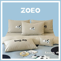 Zoeo Home Textiles Comfortable Plaid Cotton Brushed Four-Piece Set Lucky Little Spot Ins Style Bed Sheets Quilt Cover Bedding