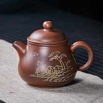 Qinzhou Nixing pottery teapot Guangxi Qinzhou Nixing pottery teapot Li Changquan fully handmade teapot Pan pot pottery