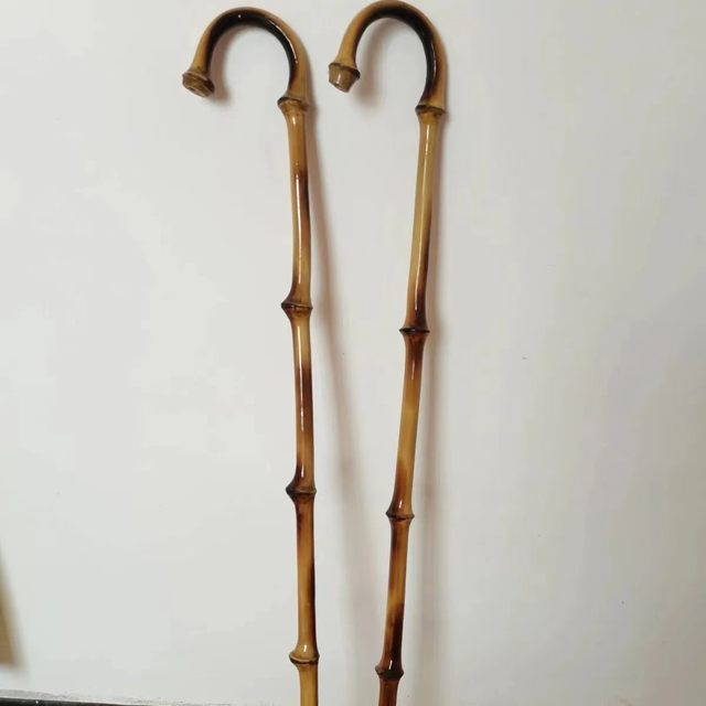 Bamboo Walking Stick for Hiking, Self-Defense, Anti-Slip, for Elderly Men and Women, Hiking Stick, Bamboo Cane, Trekking Pole