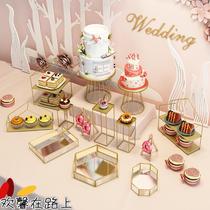 Forest-style afternoon tea dessert stand European-style wedding layout dessert table ornaments set afternoon tea snack plate cake holder