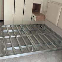 New light luxury simple but double 1 51 8 meter iron art thickened reinforced suspended steel frame frame structure bed