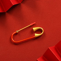 Kalevin Hard Pin Maternity Pin Newborn Tiger Baby Safety Pin Handmade Pendant Red Rope DIY Baby Chest