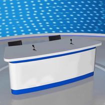 Broadcast simple broadcast live broadcast station host eloquent anchor special desk computer studio desk studio broadcast