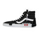 Sk8-Hi Cap Black and White High-Top Deconstructed Zipper Splicing Gray and Yellow Splicing Checkerboard Canvas Men's and Women's Shoes