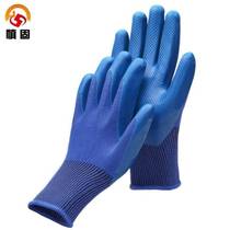 Shengu nylon wrinkle-dipped gloves oil-resistant breathable non-slip wear-resistant wrinkle-resistant gloves for handling work spraying
