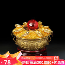 Jishantang all-copper cornucopia of wealth ornaments for moving into a new home and opening gifts for home living room entrance TV cabinet wine