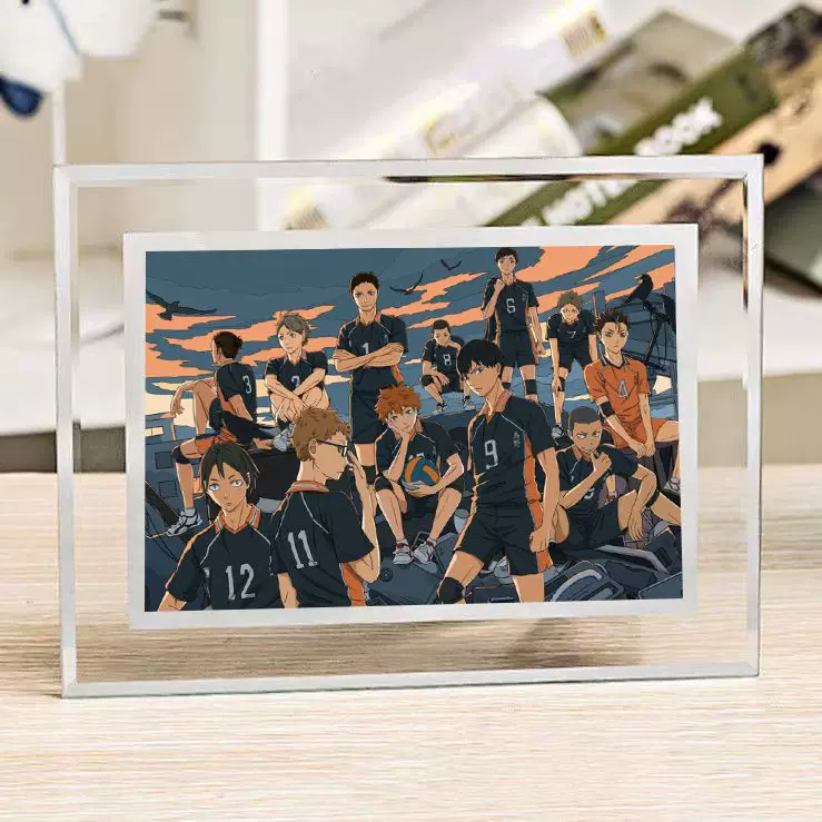[Двойной кристальный кадр Haikyuu аксессуары]