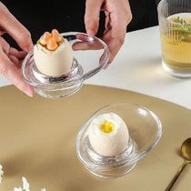 1x Egg Holder Glass Egg Cup Simple Breakfast Holder Home