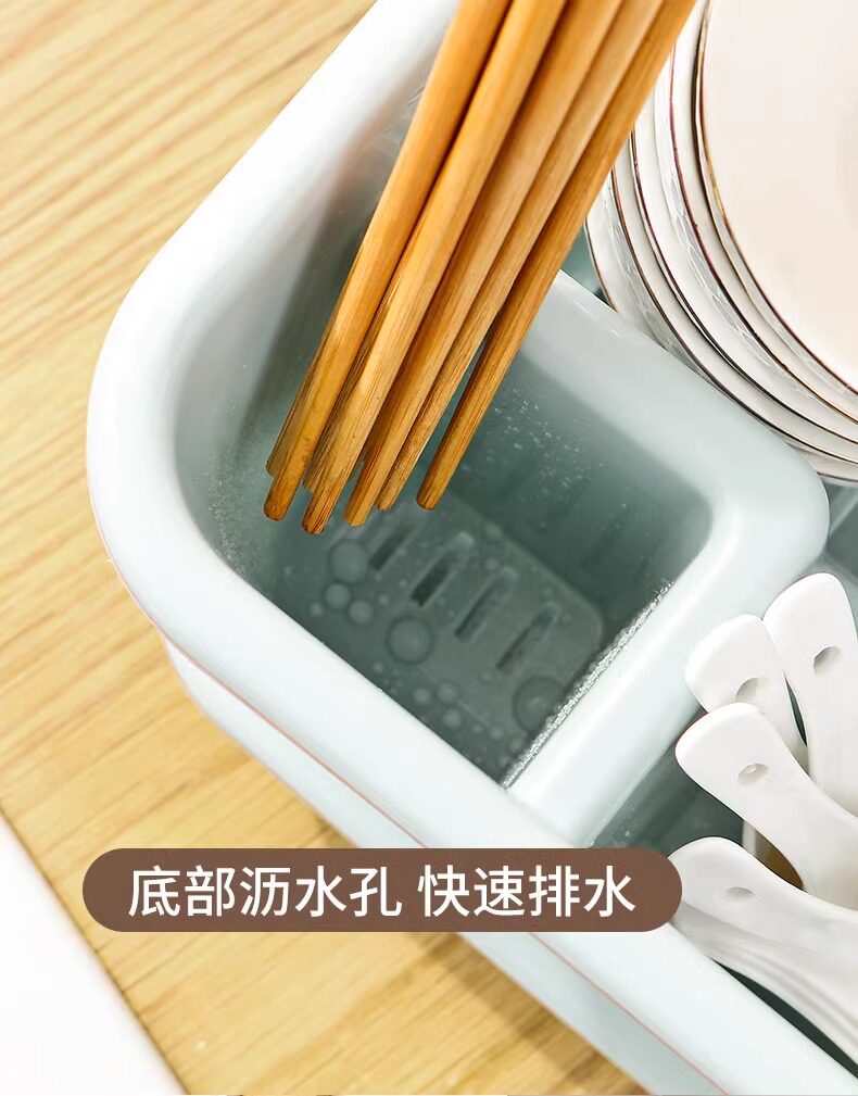 Сушилка 沥水碗盘架碗碟收纳架水槽置物架餐具家用厨房台面碗筷滤水收纳盒 No brand