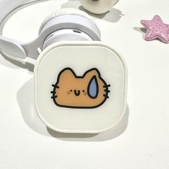 Children's cartoon high-value mirror invisible brace holder storage box portable breathable denture storage box