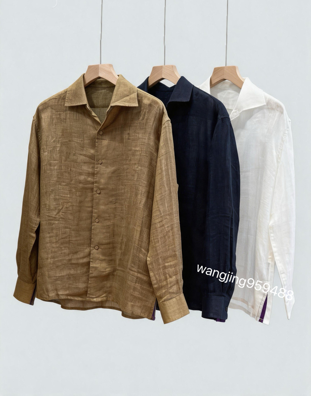 High-End Linezi Brand Imported Solbia* Linen Old Money Style Formal Linen Shirt Women's Shirt