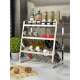 Fc304 stainless steel kitchen seasoning rack countertop multi-layer seasoning rack obliquely-stack condiment storage