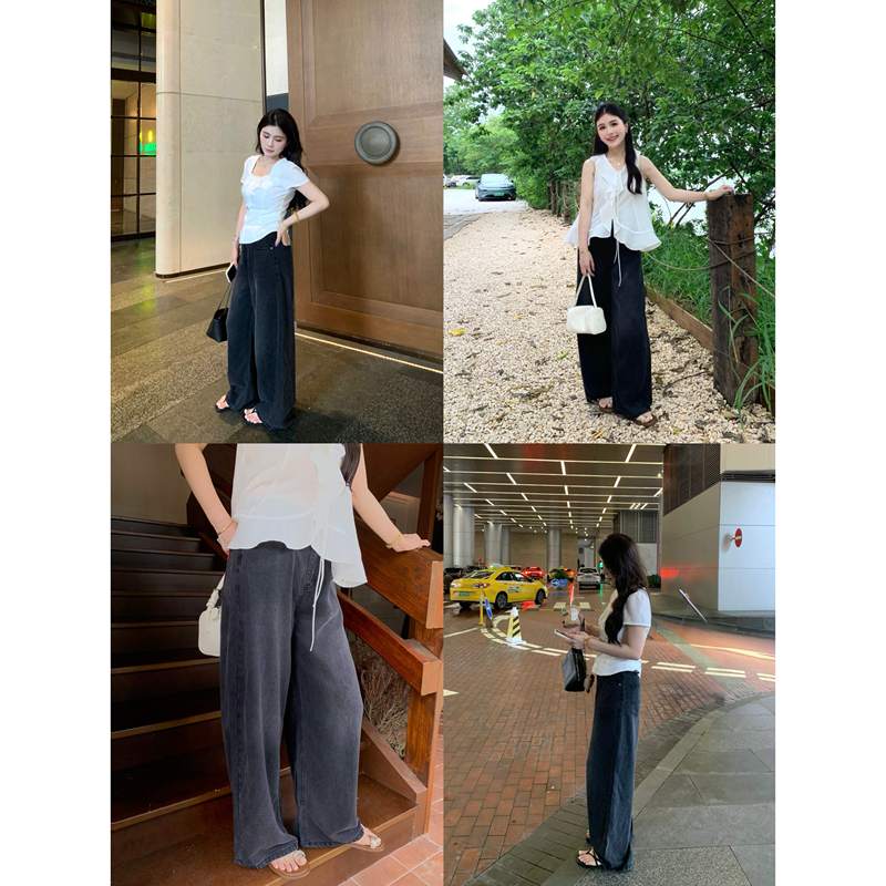 Ypp! Fashionable Comfort Zone |   100 Tencel Straight-Leg Slimming Black and Gray Jeans That Are Both Drapey and Soft