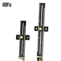 Special price woodworking aluminum alloy limit ruler fine-tuning T-type ruler multi-function scriber hole ruler marking ruler marking wood