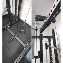 Squat frame high pull low pull training quick release seated pull-down trainer