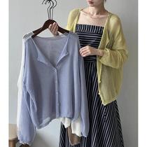 Thin knitted cardigan jacket for women in summer new design niche long-sleeved top with sun protection shawl