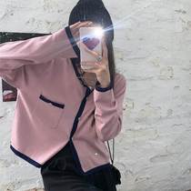 2024 early autumn design thin small fragrance style long-sleeved knitted cardigan for women Korean style short style slimming