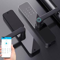 Smart home indoor wooden door door rental apartment hotel fingerprint password swipe card lock Tuya Tongtong lock