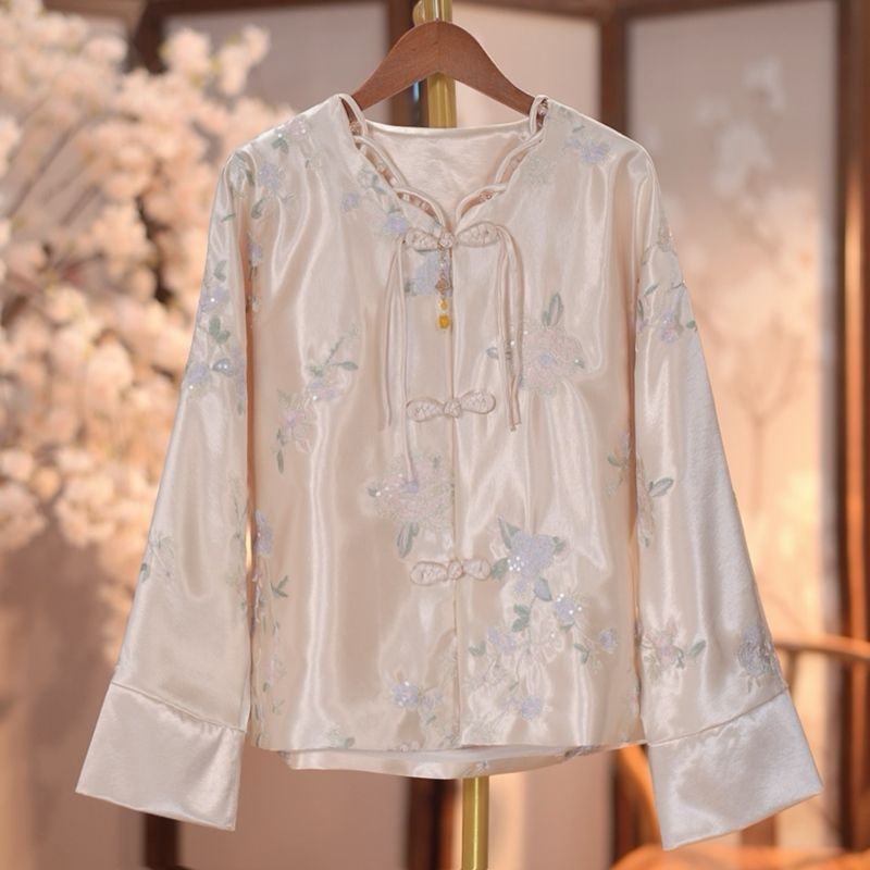 《Laurel-Outerwear》2026 New Chinese Style National Embroidery Women's Versatile Long-Sleeve Jacket 《Laurel-Outerwear》2026 New Chinese Style National Embroidery Women's Versatile Long-Sleeve Jacket
