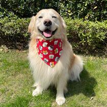 Hong Kong and dog pet saliva scarf triangle scarf scarf for large medium and small dogs Golden Retriever Samoyed Shiba Inu neck bib