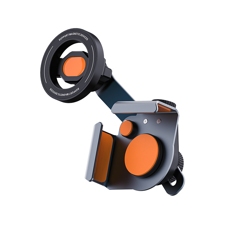 Universal Right-Angle Screen Floating Screen Phone Holder Byd Tesla Aluminum Alloy Car Magnetic Mount Multi-Angle Adjustment