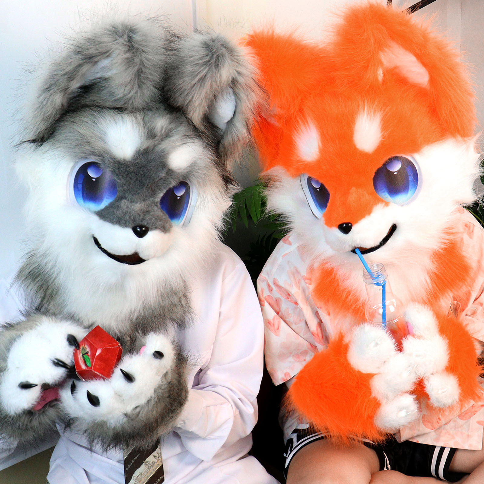Costume Mascotte Husky Cane/Lupo/Volpe Per Halloween Cosplay - Su Misura - #0440