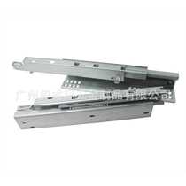 Three-fold cushioning hidden slide drawer steel ball damping bottom silent basket track three-section guide rail hidden slide