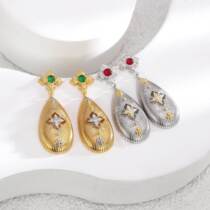 Cross-border designer Hong Kong style earrings for women European and American matte gold and silver earrings Korean minimalist matte earrings