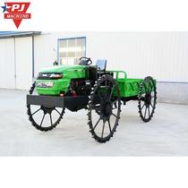 Paddy rice field transporting fertilizing and spraying integrated machine diesel four-wheel rice field spraying machine Southern rice seedling transport truck