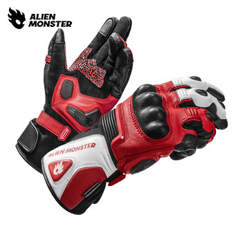 Alien Monster Wind-Resistant Gloves Motorcycle Winter Riding Windproof Cold-Proof Genuine Leather Motorcycle Gear Thickened Waterproof and Warm