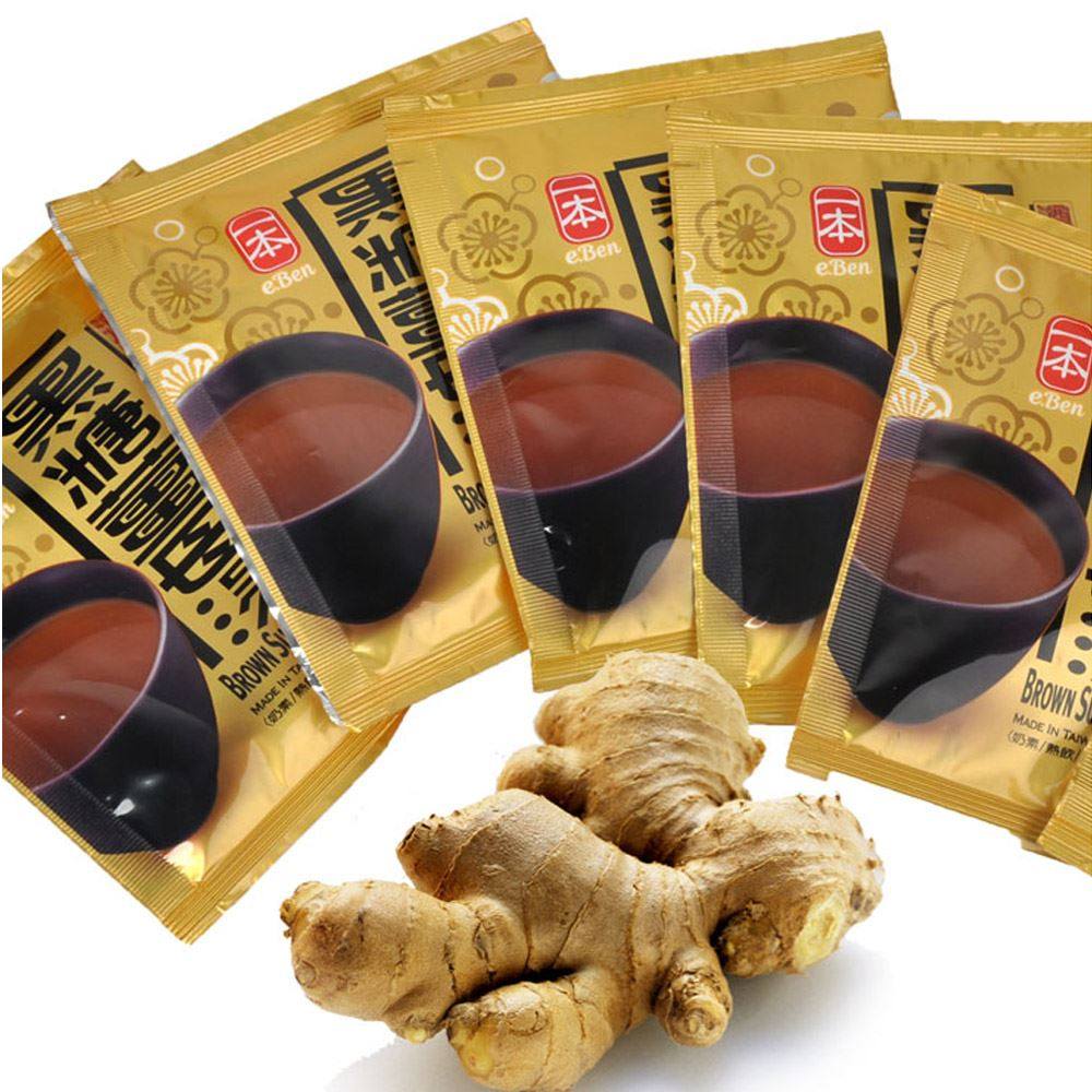 Mixed Drinks Imported from Taiwan, a Brown Sugar Ginger Soup, Old Ginger Tea, Brown Sugar Ginger Mother Tea 90g Box * 6 Small Bags