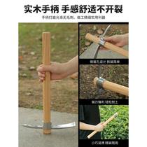 2024 Engineer Cross Pickaxe Outdoor Pickaxe with Handle Stainless Steel Head Outdoor Cross Pickaxe Mountaineering Pickaxe