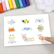 #Childrens finger paint paint washable fingerprint painting coloring painting toddler graffiti coloring painting set