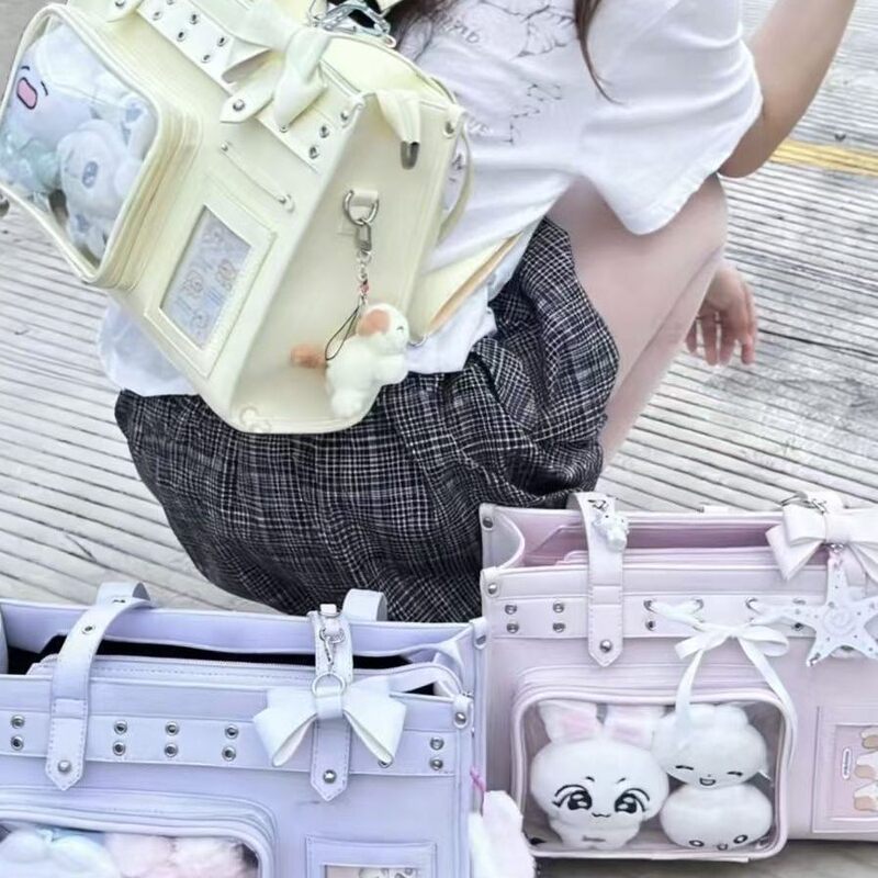 Spring-Themed Pain Bag for Fans, Hidden Compartment Pain Bag for Concerts, Small Snack Compartment, Doll Bag, Single Shoulder, Crossbody, Double Shoulder, Korean Style, Academy Style