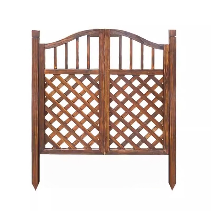 Anti-Corrosion Wooden Fence Gate Garden Fence Gate Courtyard Fence Outdoor Solid Wood Gate Villa Outdoor Small Yard Gate