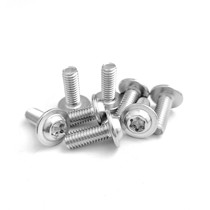 4*8 semi-round head plum blossom screw with pad 304 pan head with plum blossom screw machine thread stainless steel screw m8
