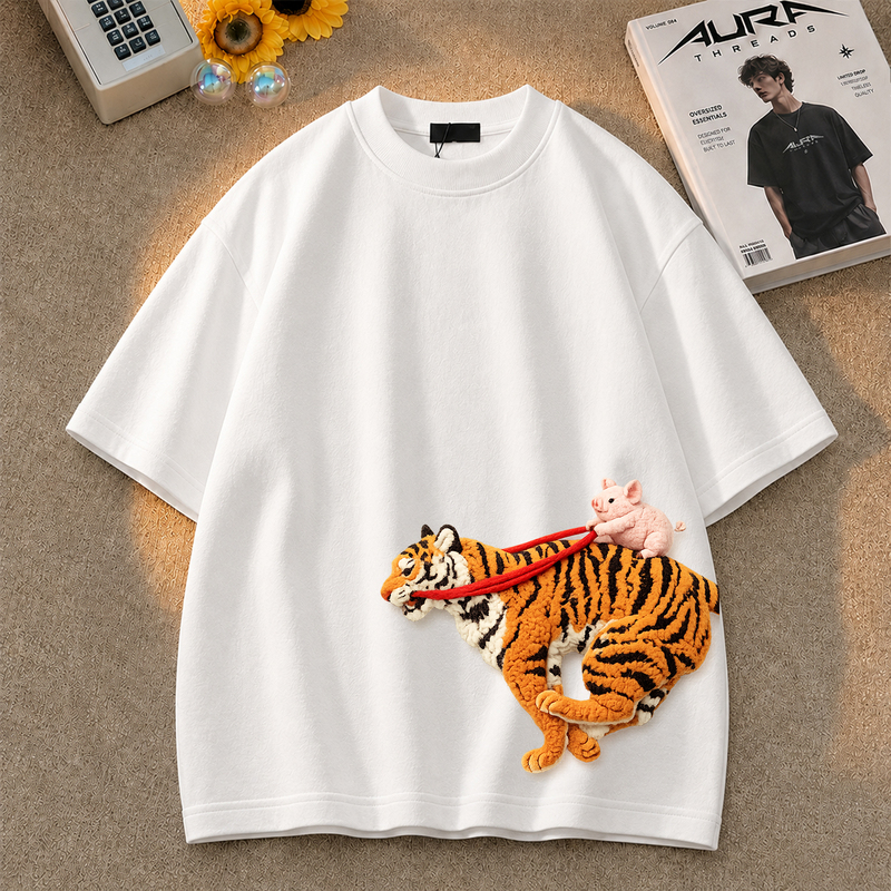 [Brand Clearance] Aura Threads Soft and Cute Summer Men's Short-Sleeve T-Shirt Oversize Top