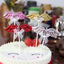 Angel wings cake with flag birthday cake with card dessert table decoration baking cup cake decoration