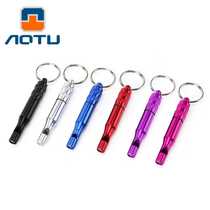 Colorful aluminum alloy whistle outdoor fire rescue whistle field training whistle AT7608