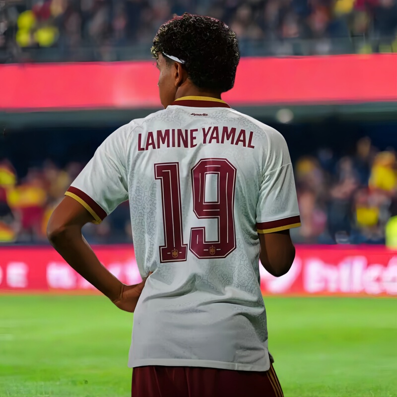 2026 Spanish National Team Jersey Away Number 19 Yarmar, Number 20 Pedri, Number 17 Williams Football Uniform