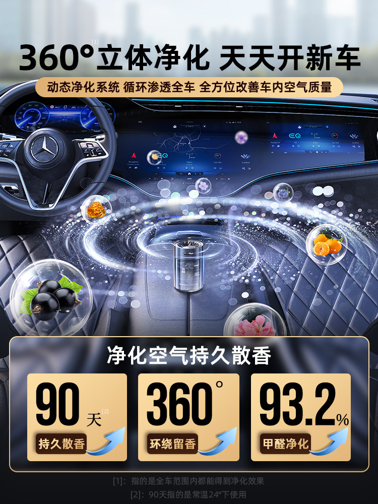 Wocheng Car Air Purifier for New Cars, Removes Formaldehyde and Odors, Car Smoke Smell Eliminator, Car Aromatherapy Device, In-Car Magic Tool