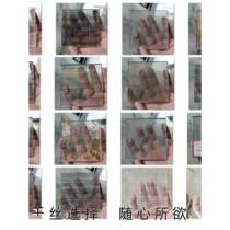 Tempered double-layer laminated art glass partition kitchen sliding door custom landscape painting laminated silk glass hotel screen