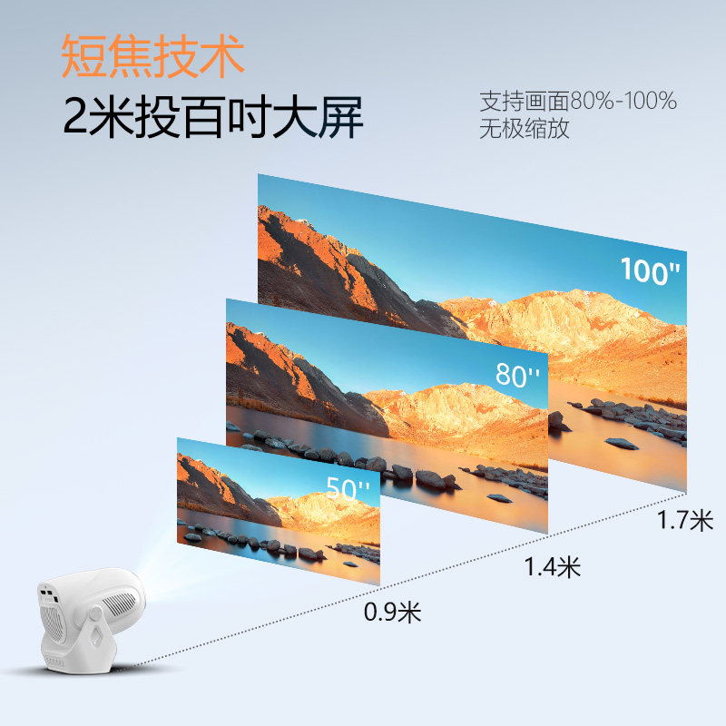 Magcubic Hy300X Projector Home Ultra-High-Definition Portable Daytime Direct Projection Mobile Phone Screen Projection Dormitory Bedroom Small Wireless Projector 2025 New Model