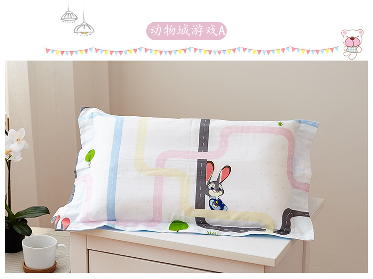 Gối cotton Jiemeniya học sinh trẻ em hoạt hình gối bông đơn 30x50 48 74cm đơn gối cao su