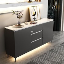 c Slate sideboard Italian minimalist tea cabinet modern simple solid wood light luxury cupboard home kitchen with light