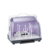 Baby bottle sterilizer drain rack with UV large capacity portable dustproof baby bottle cutlery storage box