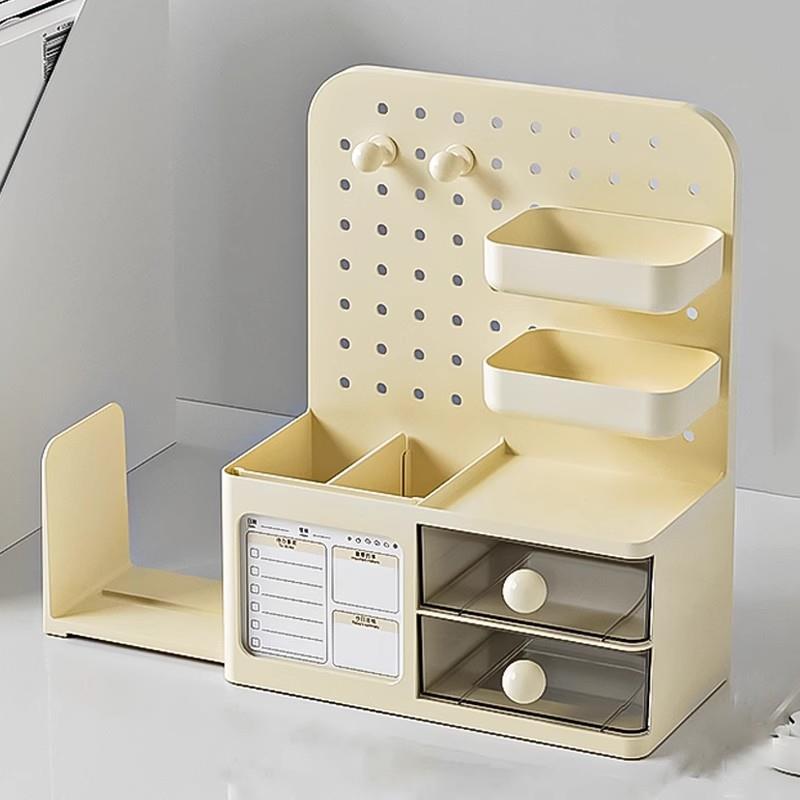 Perforated board desktop storage box drawer-type student desk organizer display rack pen holder workstation desk storage rack