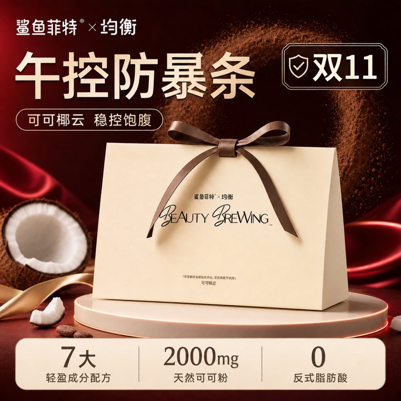【Anti-Violence Strips】Balanced Meal Replacement Shake Powder Liquid for Light Fasting, Satiating Nutrition, Breakfast and Dinner Drink, Cocoa Coconut Cloud